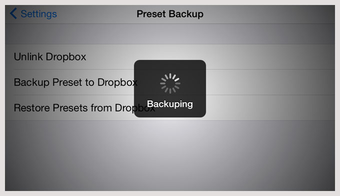 jamup xt 3.5.0 - preset backup - dropbox